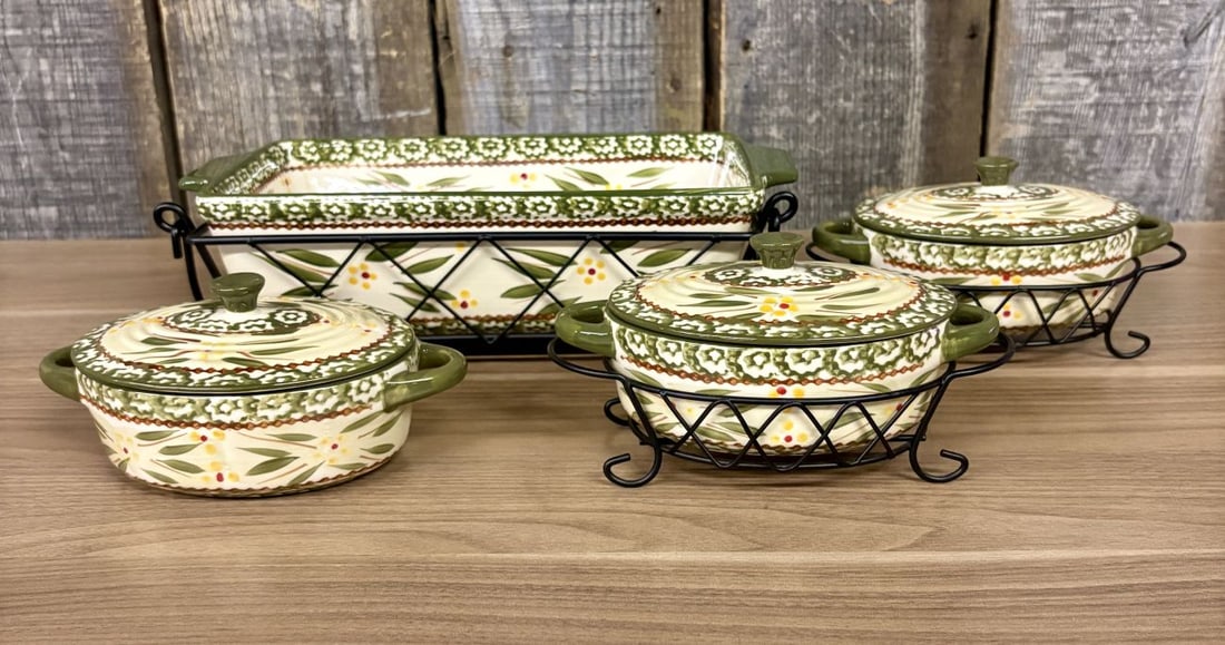 A Set of temp-tations Old World Green Ceramic Bakeware (1 of 11)