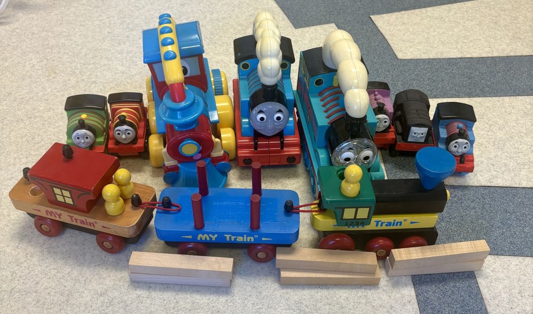 A Mixed Lot of Little Tikes and Thomas and Friends Toy Trains and Wooden Railway Accessories (1 of 5)