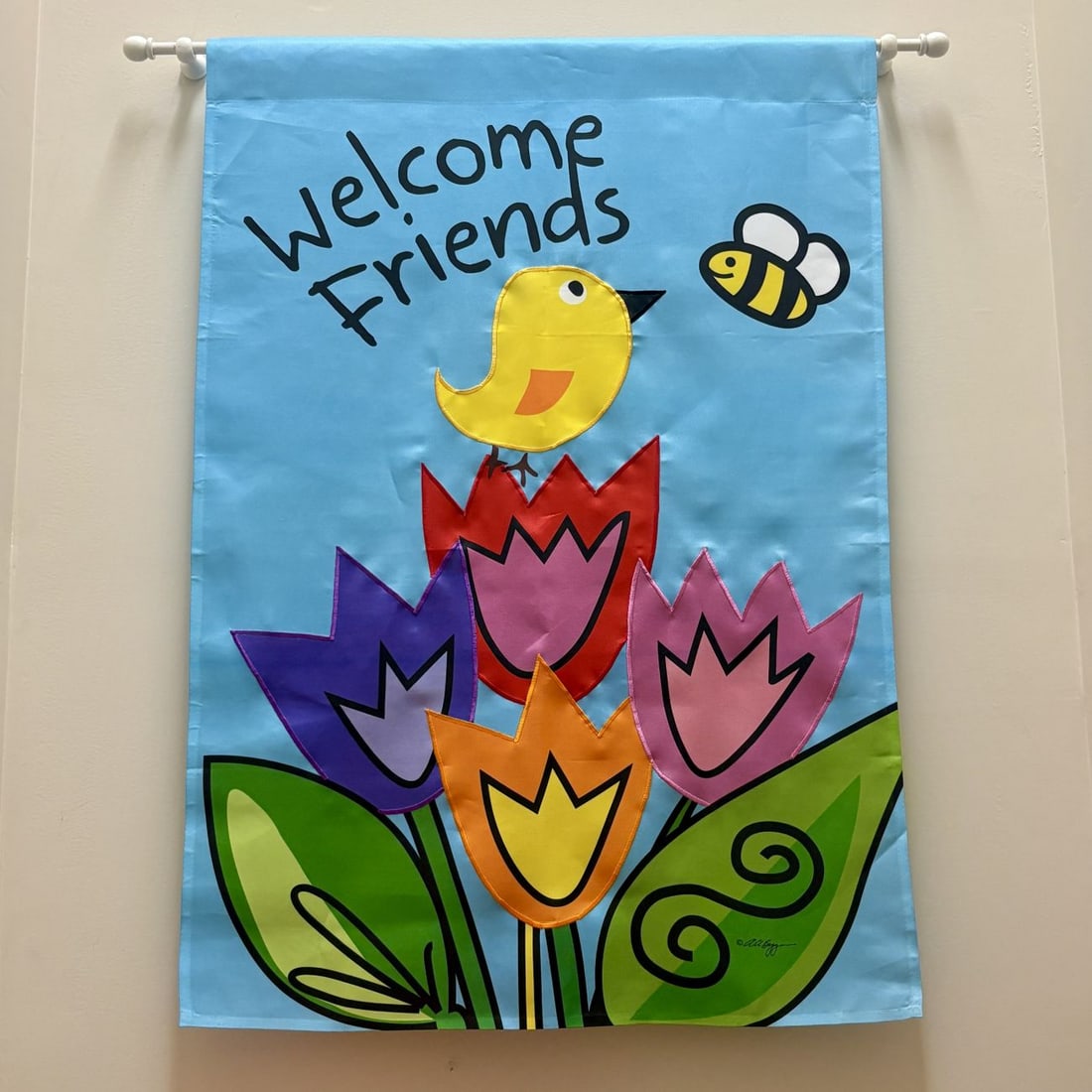 Two Decorative Banners Including a Love Your People Motivational Banner and a Floral Applique Banner (1 of 5)