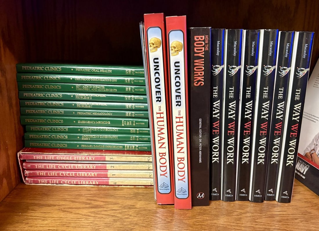 A Collection of Medical and Anatomical Reference Books Including David Macaulay and Pediatric (1 of 3)