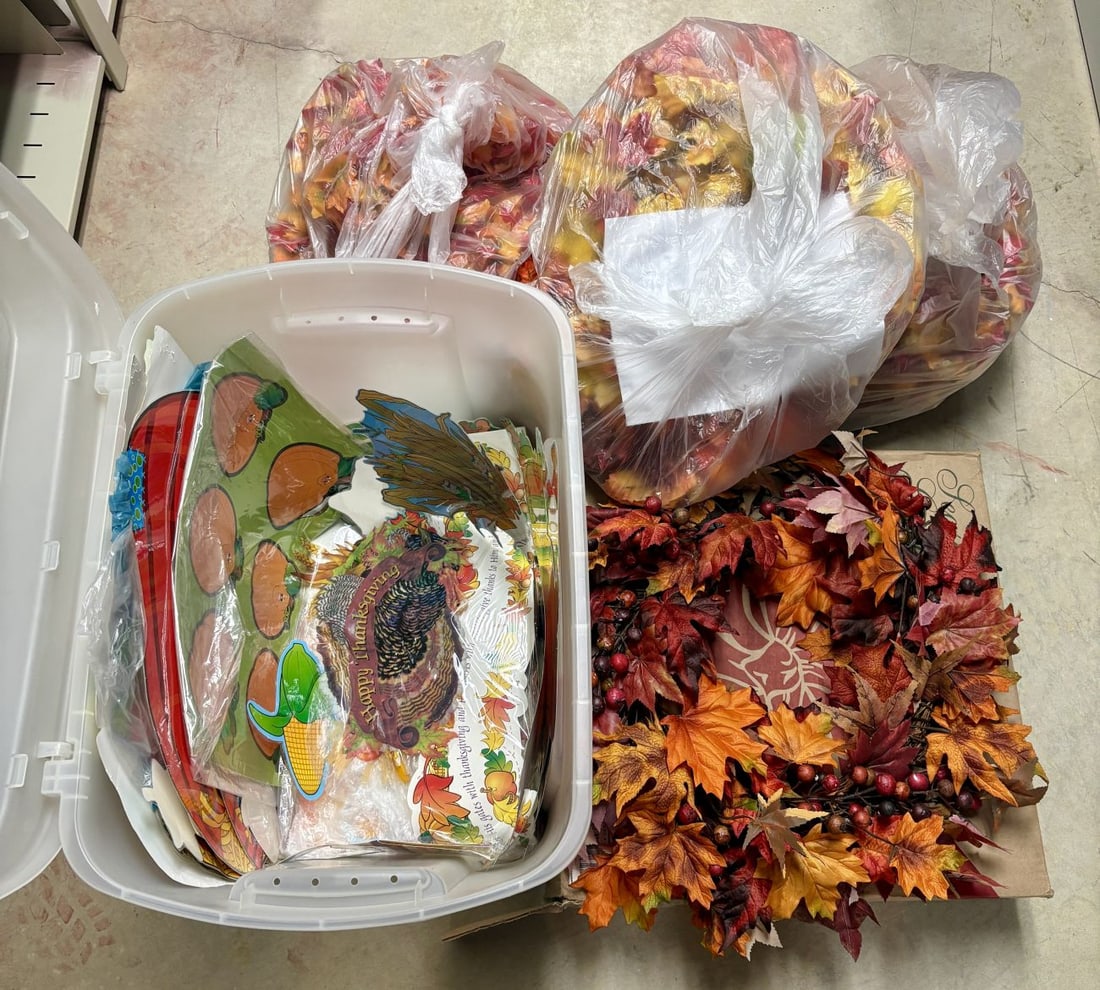 A Taymor Storage Tote and an Assortment of Fall and Thanksgiving Decorations (1 of 5)