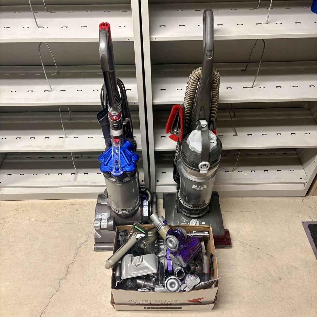 Two Upright Vacuums and an Assortment of Attachments including Dyson DC33 and Hoover Max Performance (1 of 6)