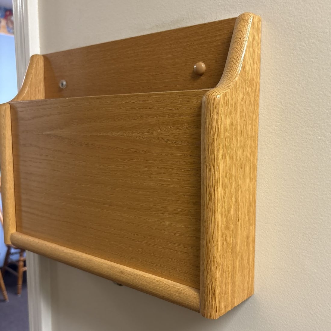 Solid Oak Wall Mounted Privacy Chart Holder - 2