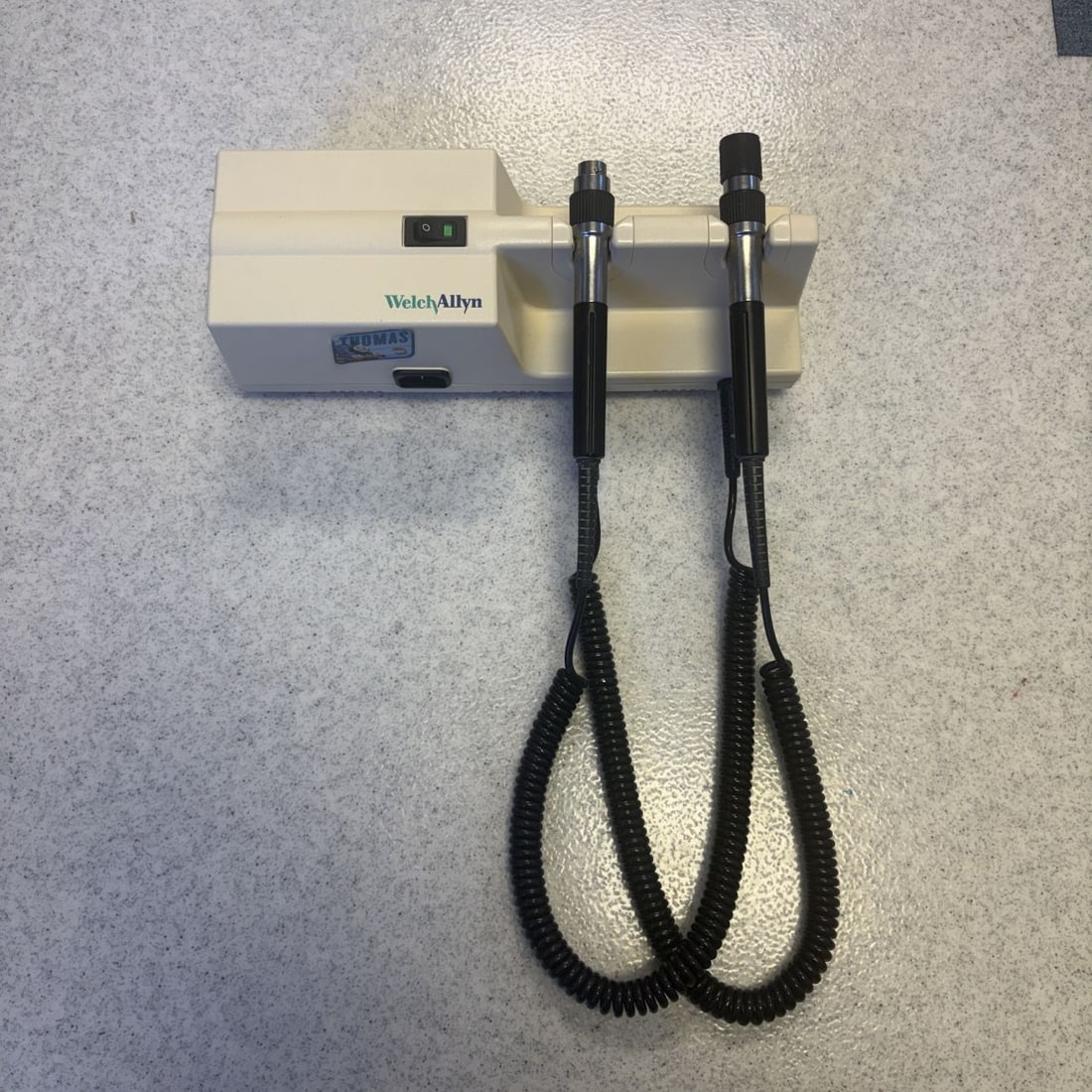 Welch Allyn Wall Transformer Base with Two Coiled Cord Handles (1 of 3)