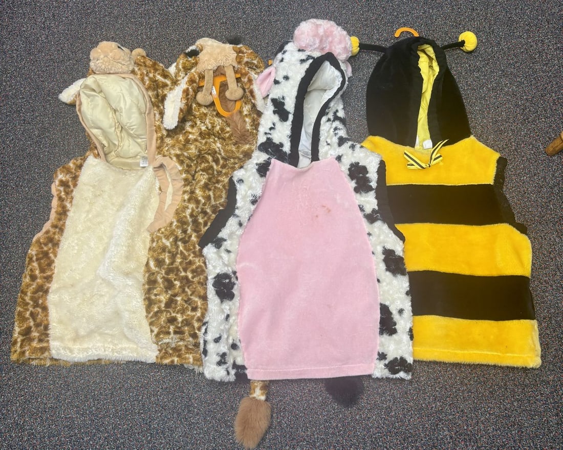 A Group of Children's Animal-Themed Plush Hooded Costume Vests (1 of 5)