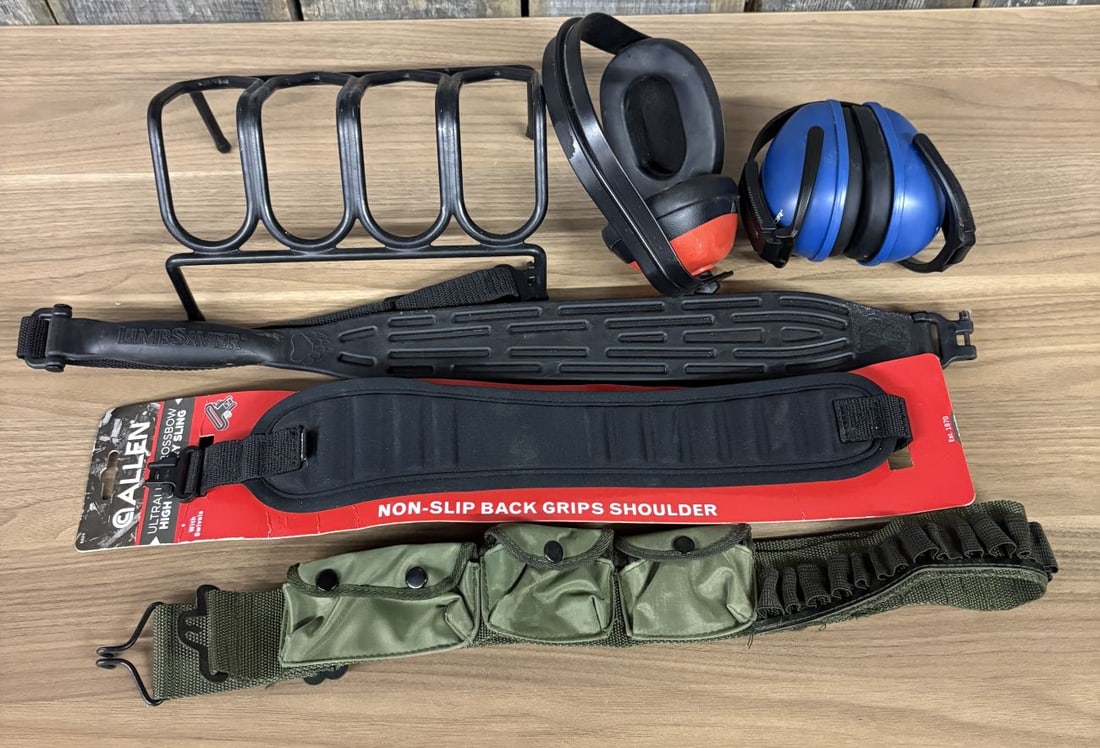 An Assortment of Shooting Accessories Including Allen Crossbow Sling LimbSaver Sling and Earmuffs (1 of 4)