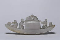 HETIAN JADE BOAT ORNAMENT