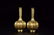 GILT BRONZE GOLDEN MELON LONG NECK VASE IN PAIR