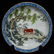 YONGZHENG MARK BLUE WHITE EDGED FAMILLE ROSE PLATE IN - 3