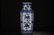 QIANLONG MARK BLUE WHITE SQUARE VASE WITH FLOWERS AND