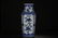 QIANLONG MARK BLUE WHITE SQUARE VASE WITH FLOWERS AND - 4