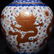 QIANLONG MARK BLUE WHITE FAMILLE ROSE IRON RED GLAZED - 5