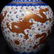 QIANLONG MARK BLUE WHITE FAMILLE ROSE IRON RED GLAZED - 6