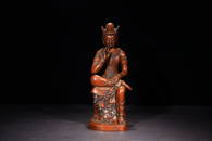 OLD BAMBOO CARVING GUANYIN ORNAMENT
