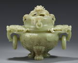 JADE DRAGON PATTERNING DOUBLE-EAR FURNACE