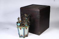 QIANLONG MARK HETIAN JADE FLOWER POT