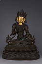 BRONZE PAINTED GOLD JIN'GANG'CHI SITTING ORNAMENT