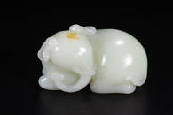 QING DYNASTY HETIAN JADE ELEPHANT
