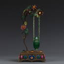 GILT SILVER EMBEDED GEMSTONES ORNAMENT