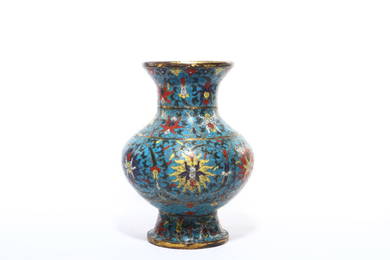 CLOISONNE FLOWERS PATTERN BOTTLE