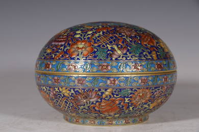 QIANLONG MARK ENAMELING BA'BAO FRUITS BOX