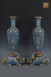 COOPER CLOISONNE ENAMELED TAI'PING'YOU'XIANG ORNAMENT