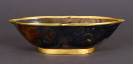 AGATE WRAPPED GOLD RIDGE CUP