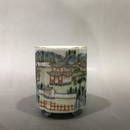 JIAQING MARK FAMILLE ROSE LANDSCAPES AND PAVILIONS