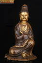 YONGLE MARK GILT BRONZE CHI'JING'GUAN'YIN ORNAMENT