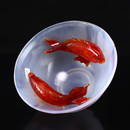 AGATE CARVED LIAN'NIAN'YOU'YU BOWL