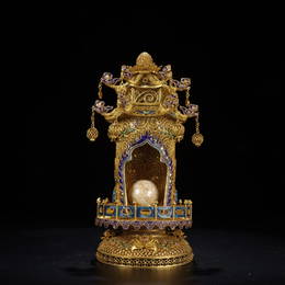 GILT SILVER FILIGREE STUPA ORNAMENT