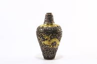 SILVER GILTING DRAGON PATTERN VASE