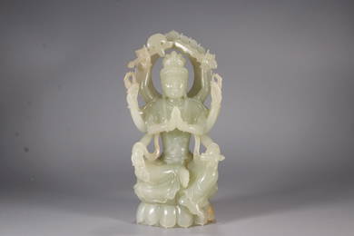 HETIAN JADE BA'BI'GUAN'YIN ORNAMENT