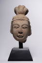 SANDSTONE GUAN'YIN BUDDHA-HEAD ORNAMENT