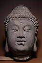 BLUESTONE CARVED SAKYAMUNI BUDDHA-HEAD ORNAMENT