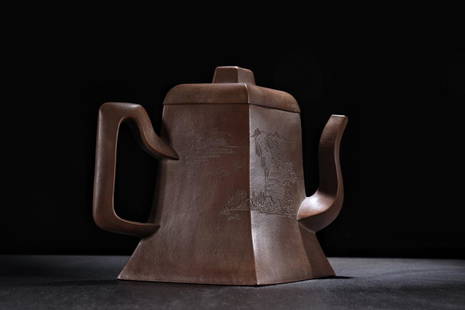 OLD DUAN-MUD LANDSCAPES PATTERN POETRY TEAPOT: #VALUE!