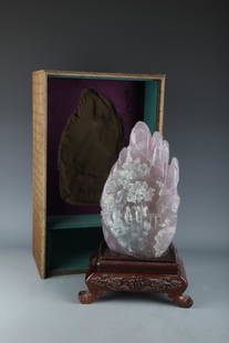 CRYSTAL LAN'TING'JU'YOU ORNAMENT: Height 12.2 in / Width 7.48 in