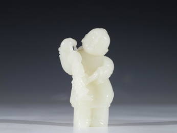 HETIAN JADE LIU'HAI'XI'JIN'CHAN CARVING PIECE