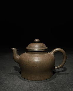 JIN'SHA'SI'SENG MARK PALACE-LANTERN SHAPED TEAPOT: Dimension (1) 5.83 in / Dimension (2) 3.86 in / Dimension (3) 3.74 in