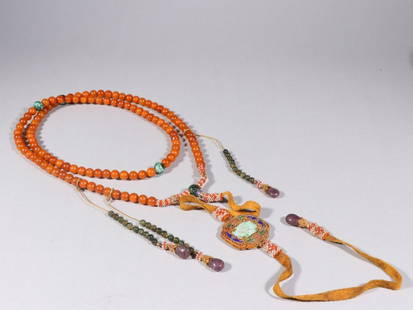 AMBER ROYAL BEADS: Time: Qing Dynasty 17-19 Century / Weight 149.3g / Bead-Diameter 0.39 in