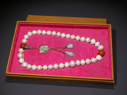 PEARL 36-BEAD HAND PIECE: Weight 204g / Bead-Diameter 0.59 in