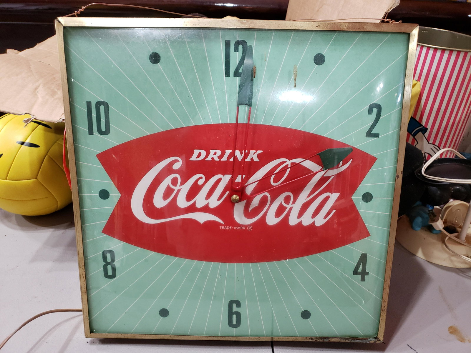 Coca-Cola Fishtail Clock: Coca-Cola Fishtail Clock