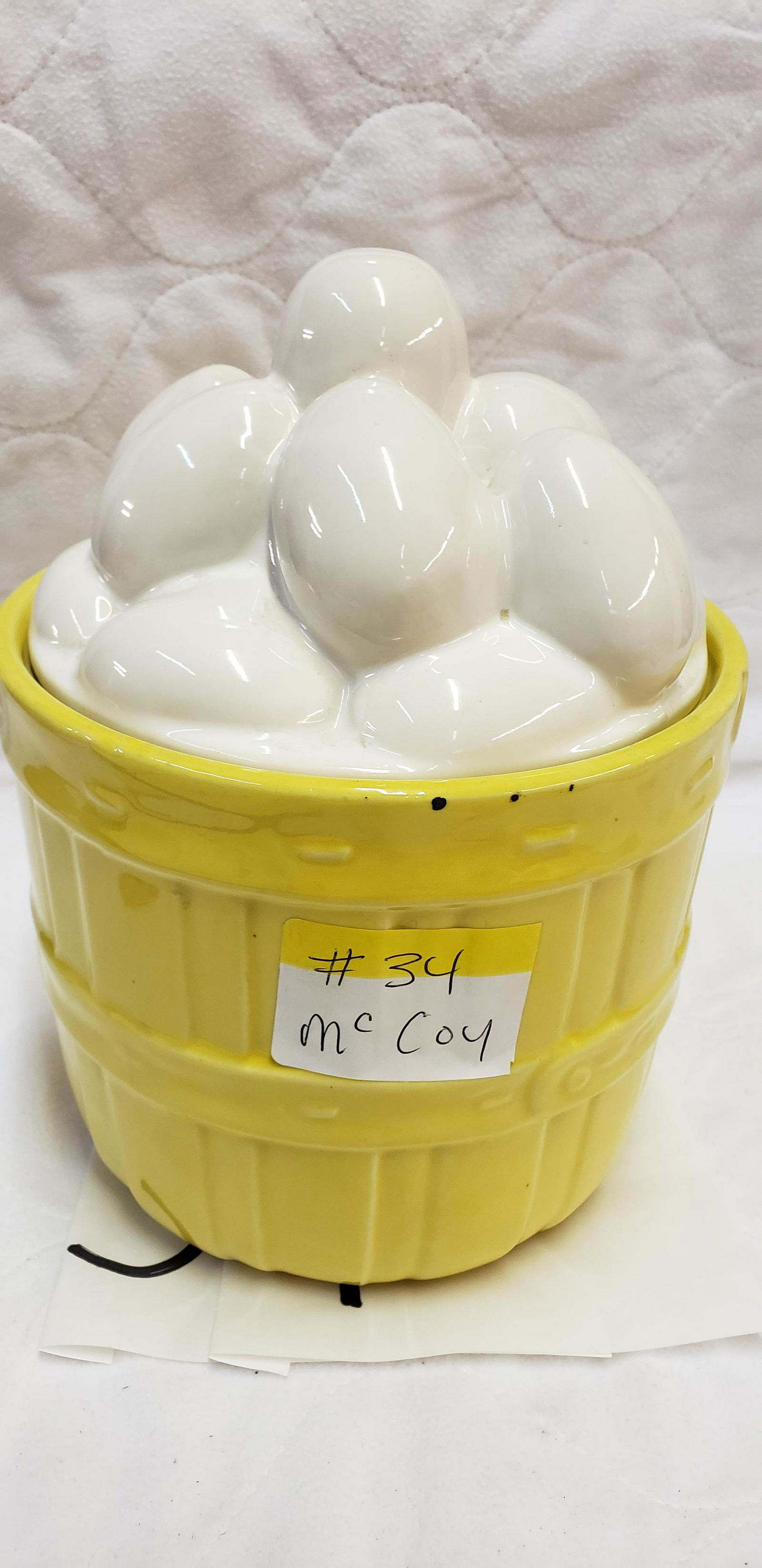Marked 0274 McCoy Egg Basket Cookie Jar. Marked 0274 (1 of 3)