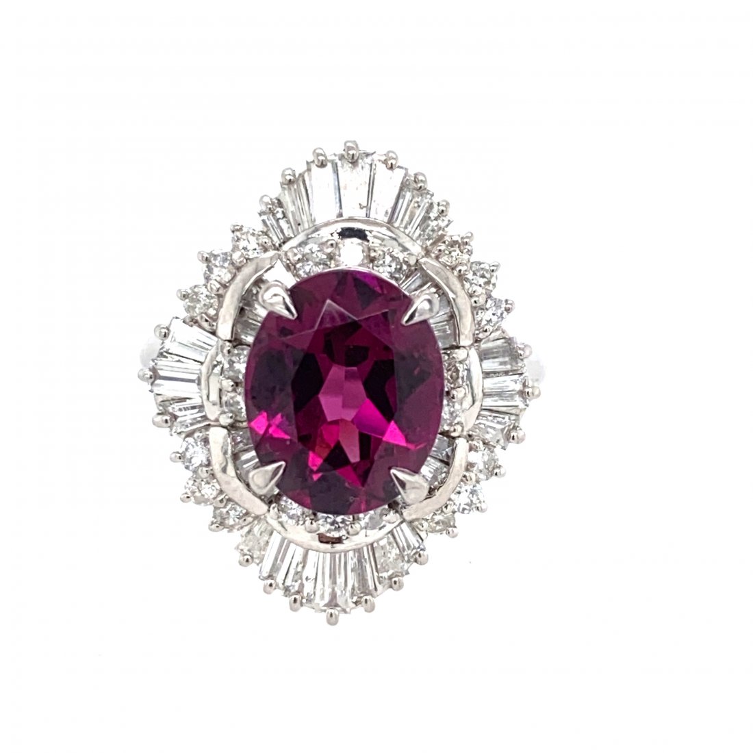 Platinum Pink Tourmaline Diamond Ring (1 of 2)
