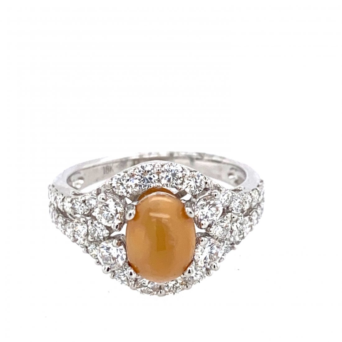 18K White Gold Opal Diamond Ring (1 of 2)