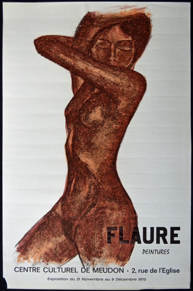 VINTAGE FRENCH EXHIBITION POSTER FLAURE PEINTURES (1 of 6)