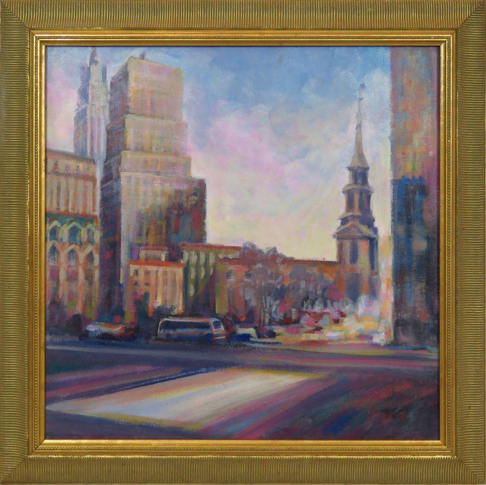 SANDRA RUBEL 1945-2015 NY CITY SCENE PAINTING (1 of 9)