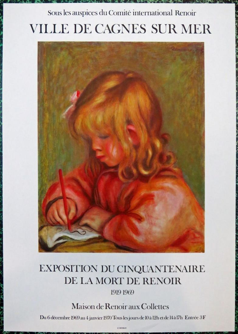 VINTAGE RENOIR EXHIBITION POSTER MOURLOT (1 of 5)