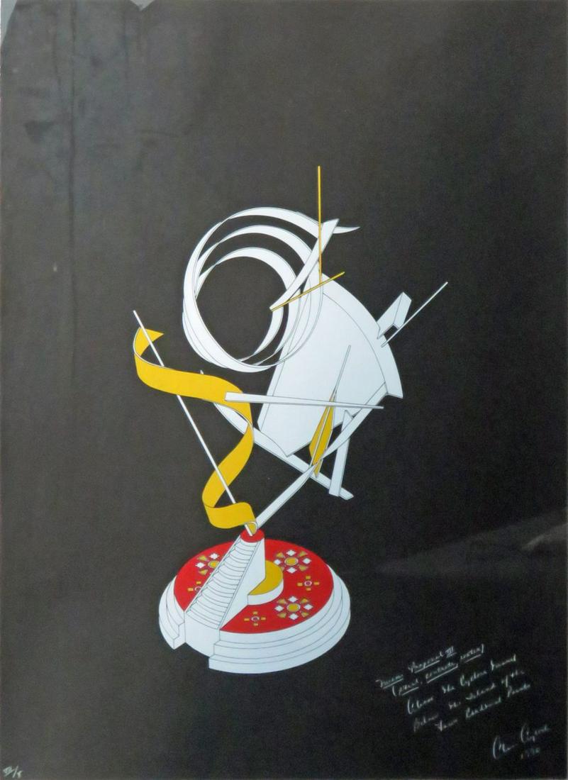 RARE ALICE AYCOCK MODERN SERIGRAPH MIAMI PROPOSAL (1 of 10)