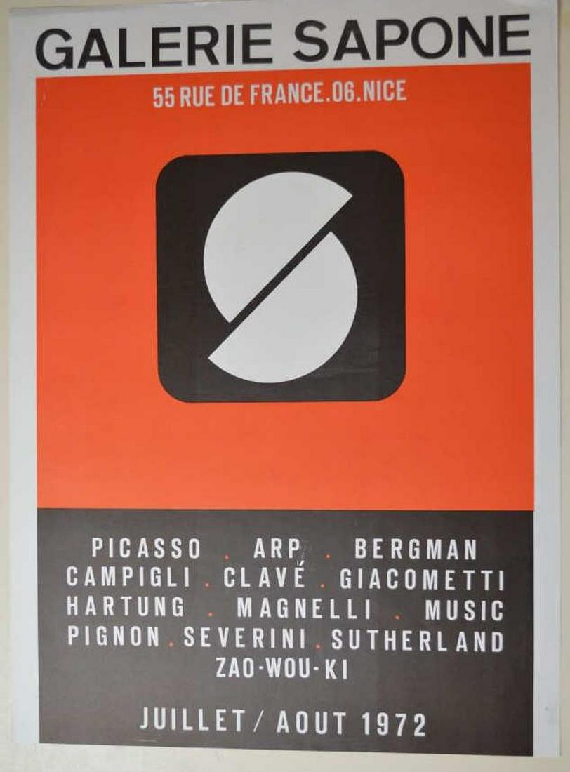 VINTAGE GALERIE SAPONE PICASSO ARP HARTUNG POSTER (1 of 5)